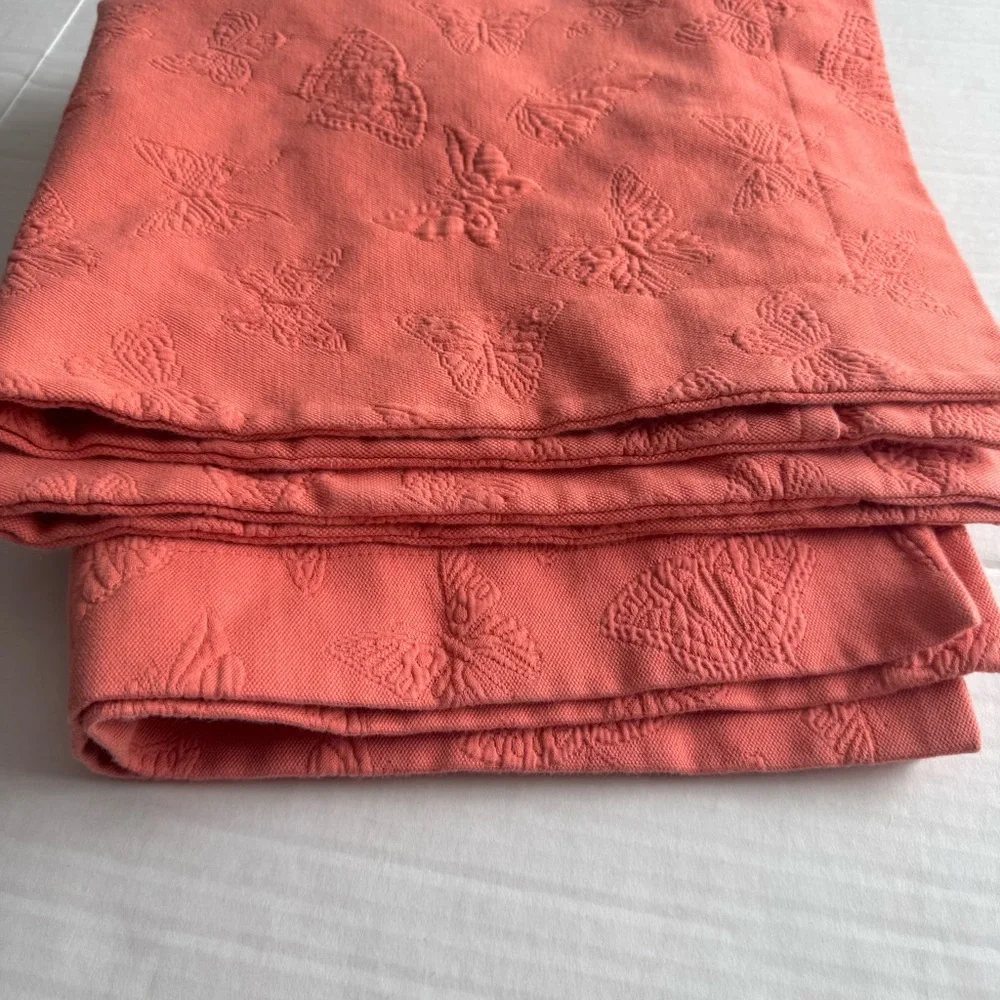 Cuddledown Cotton Butterfly Pattern Pillow Shams